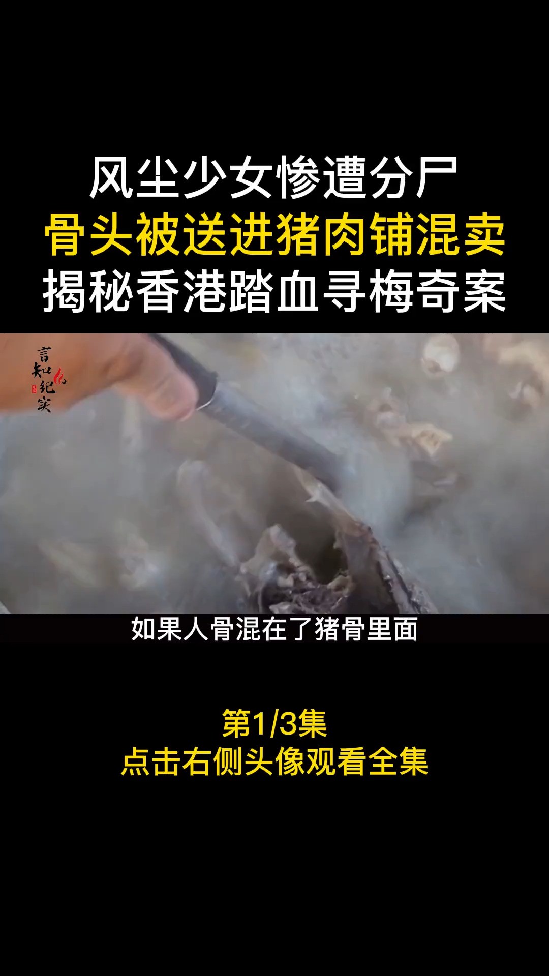 风尘少女惨遭分尸，骨头被送进猪肉铺混卖，揭秘香港踏血寻梅奇案1
