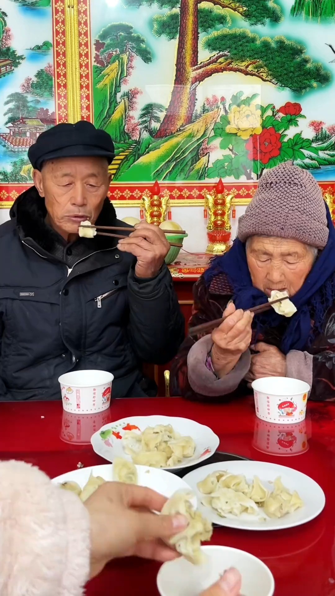 爷爷对我和奶奶吃饺子只吃馅不吃皮，最后的结果真是太不公平了！