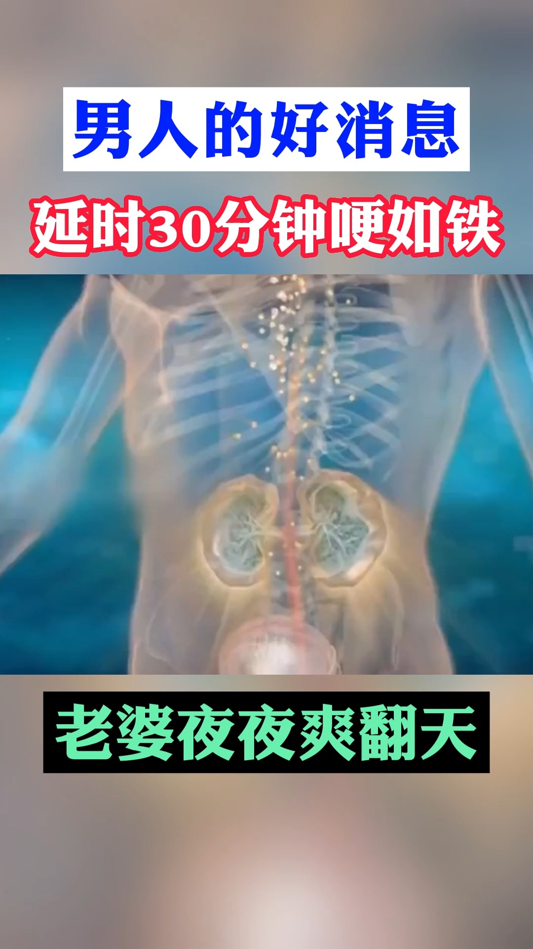 男人的好消息 延时30分钟硬如铁 老婆夜夜爽翻天#男性健康 