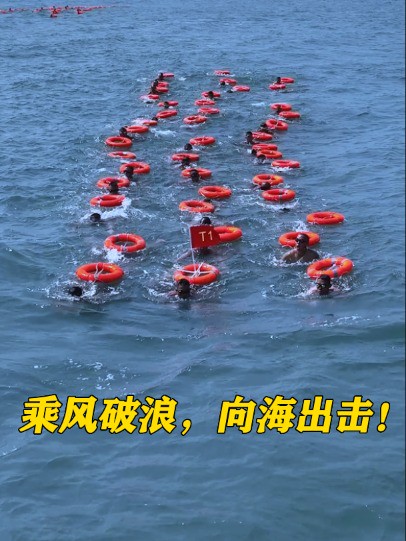 乘风破浪,向海出击!#海训#游泳#军人 (作者:李彤、崔艳茹、赵梦琳、许睦镇 编辑:刘坚)