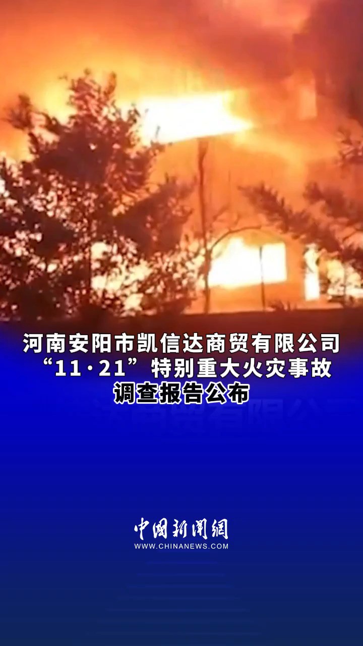 河南安阳市凯信达商贸有限公司“11ⷲ1”特别重大火灾事故调查报告公布 