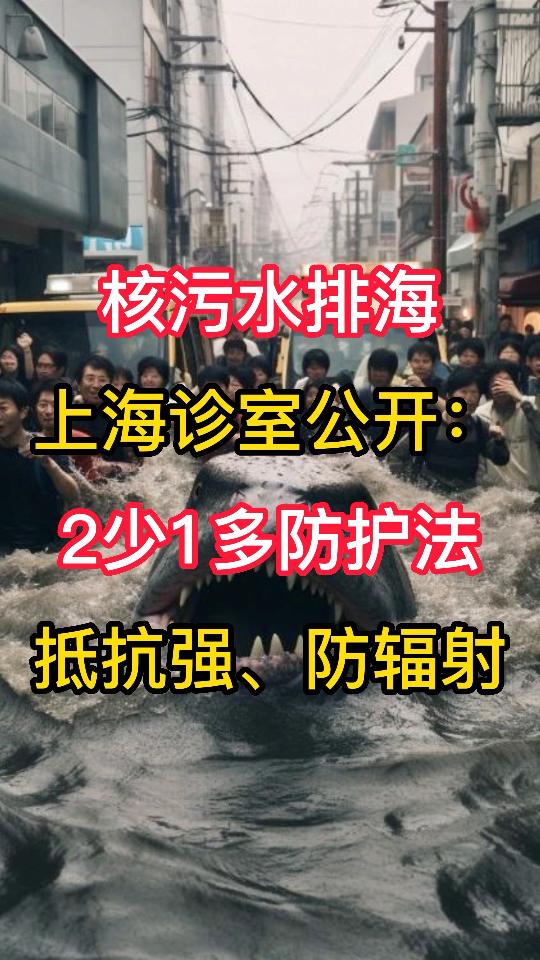 核污水排海,上海诊室公开:2少1多防护法,抵抗强、防辐射