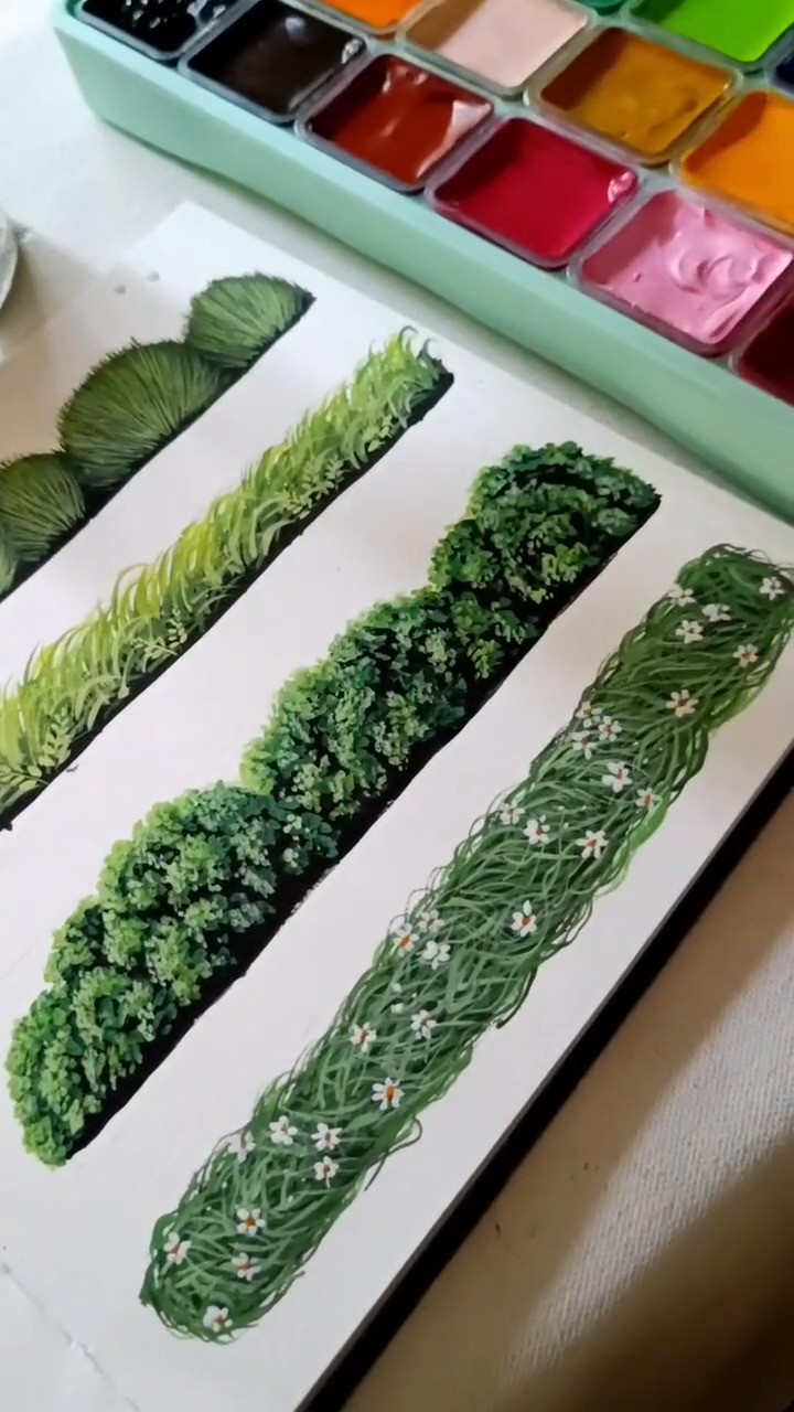 草丛植物的几种画法