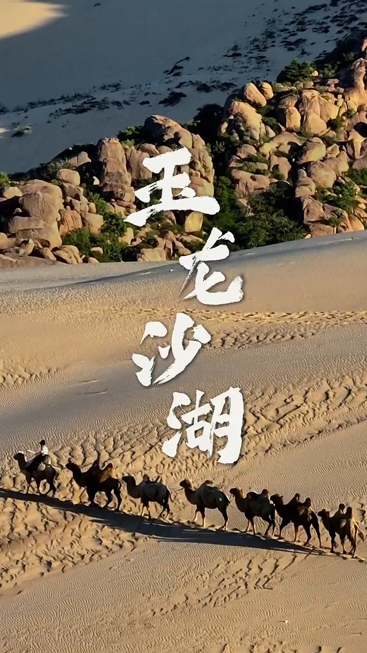 内蒙古的沙漠真精彩!驼铃阵阵,怪石多姿,浩瀚白沙磅礴壮丽,湖泊湿地秀美旖旎,这里是位于内蒙古赤峰的玉龙沙湖,也是新石器时代红山文化标志物...