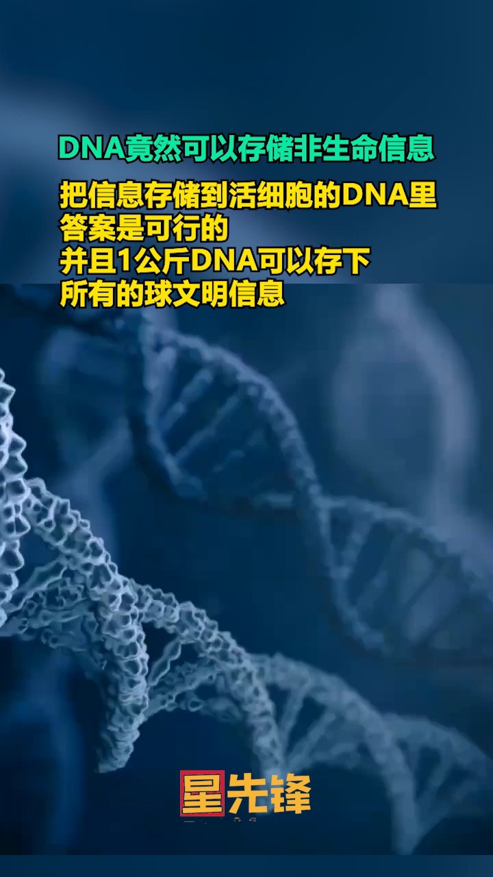 DNA竟然可以存储非生命信息