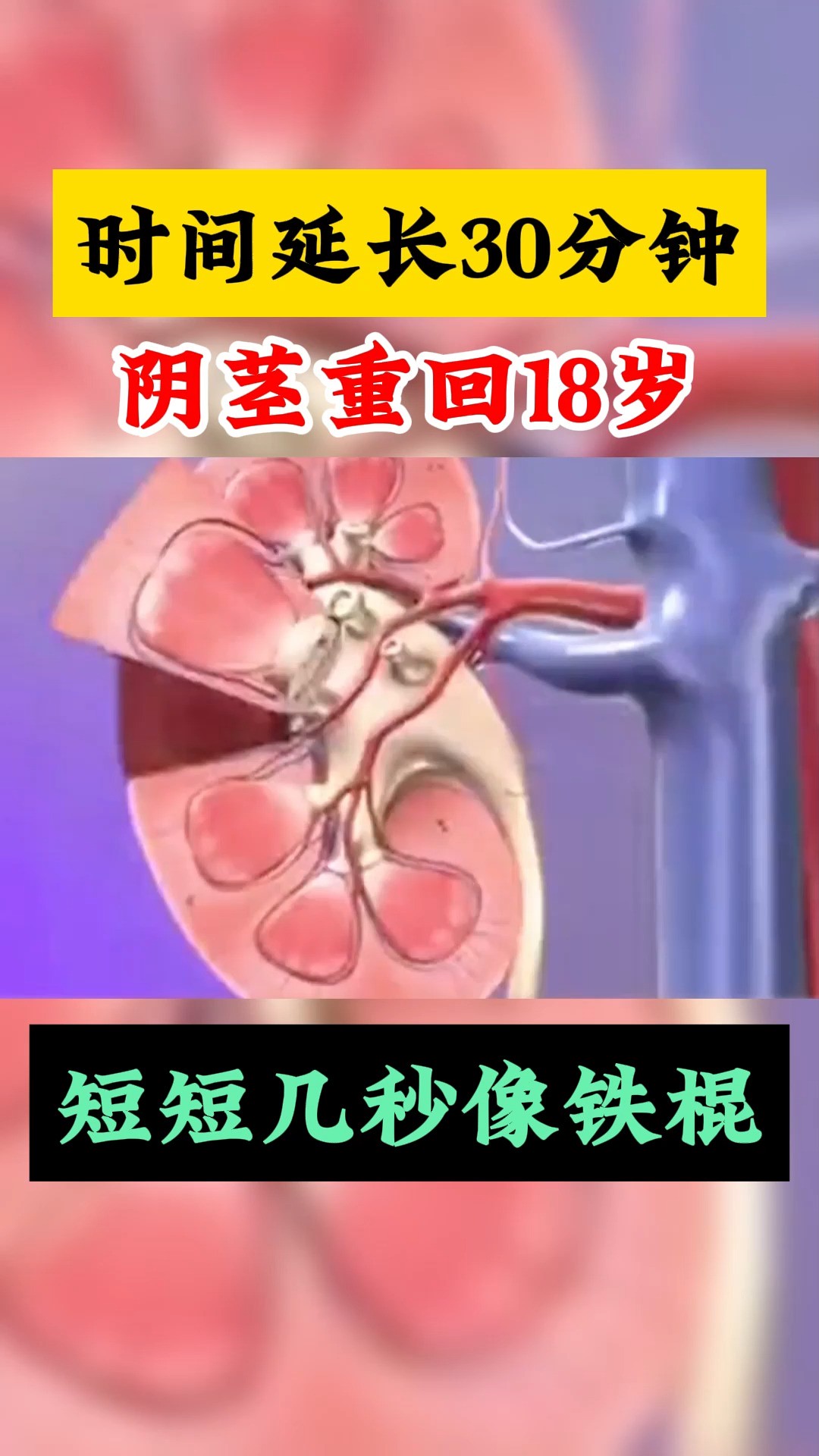 时间延长30分钟,短短几秒像铁棍#男性健康 ##男科 #中医 