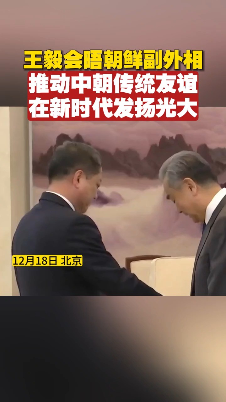 王毅会晤朝鲜副外相,推动中朝传统友谊在新时代发扬光大#中朝关系#外交