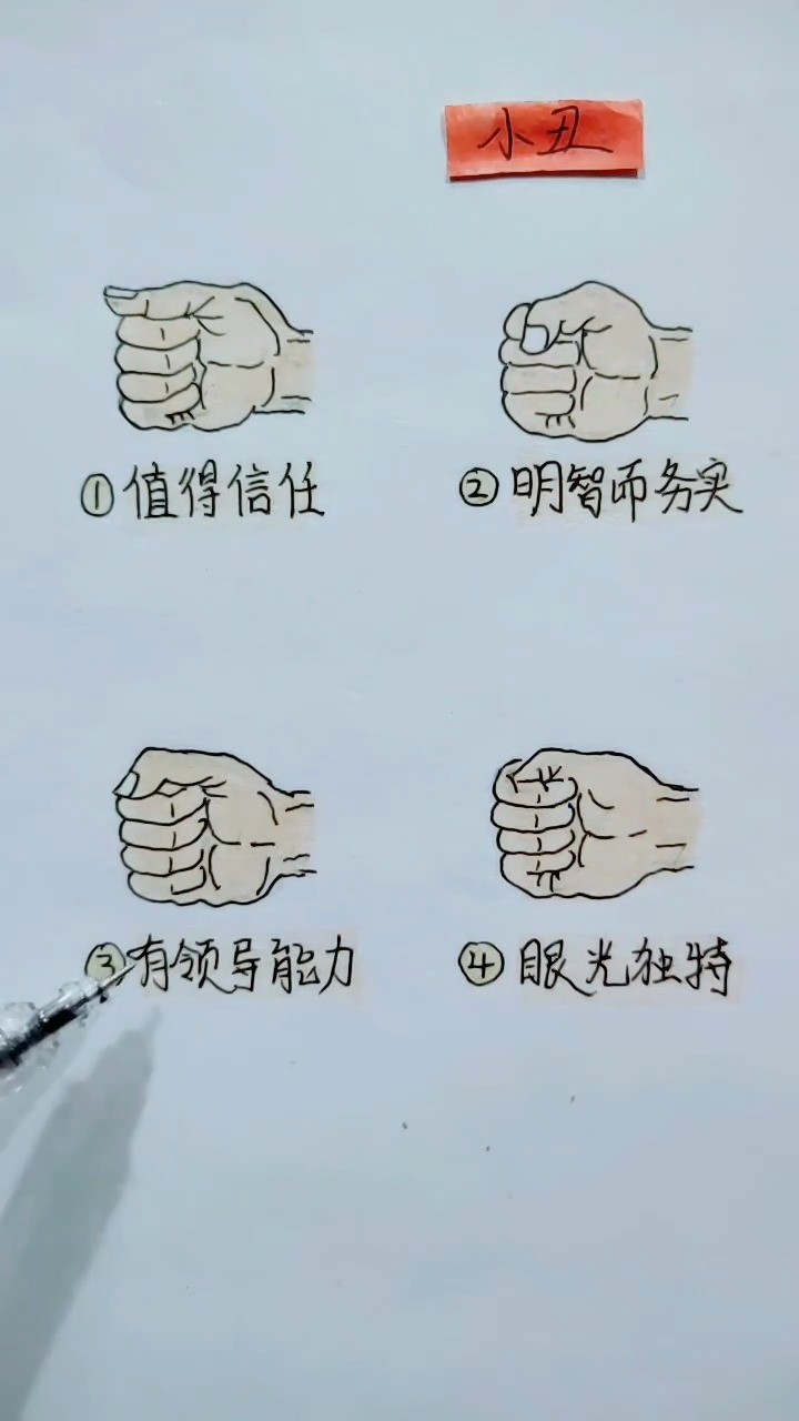 握拳方式看性格