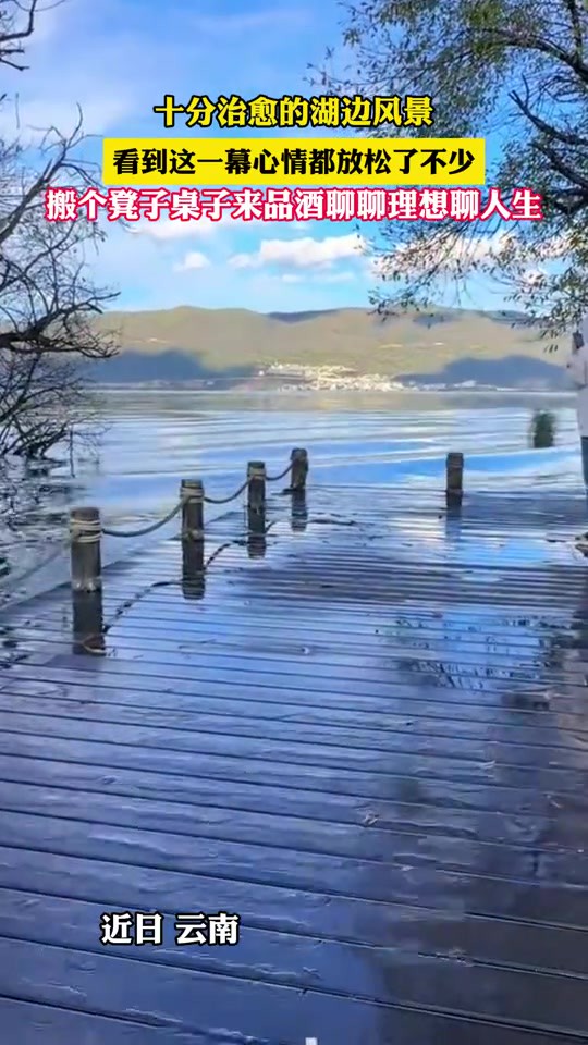 十分治愈的湖边风景,看到这一幕心情都放松了不少