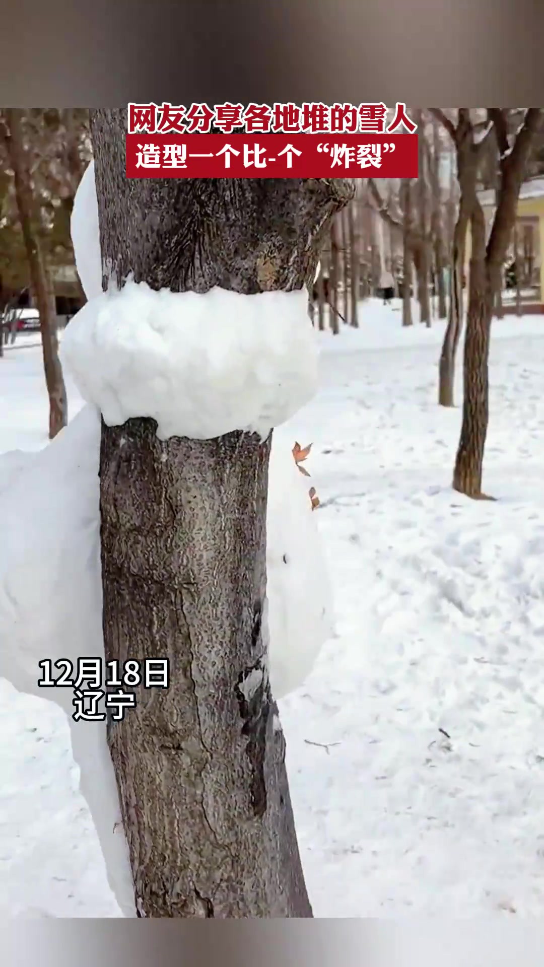 网友分享各地堆的雪人,造型一个比个“炸裂”