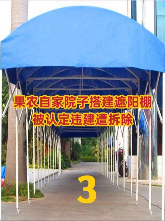 .果农自家院子搭建遮阳棚,被认定违建遭拆除