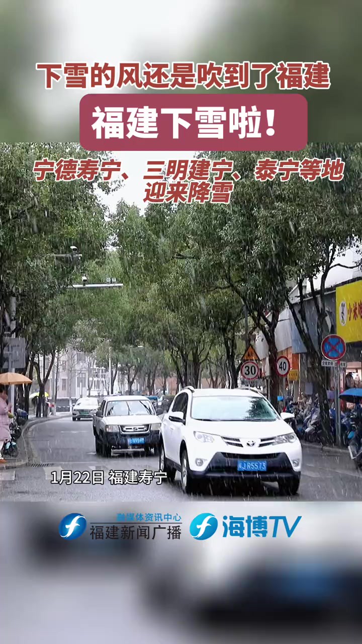 福建多地迎来降雪!宁德寿宁、三明建宁、泰宁等地下雪啦!