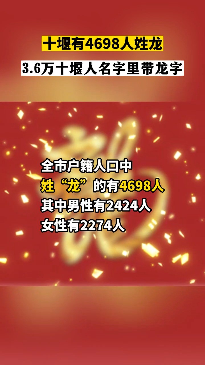 十堰有4698人姓龙 3.6万十堰人名字里带龙字#姓名 #龙年 #有趣的知识又增长了