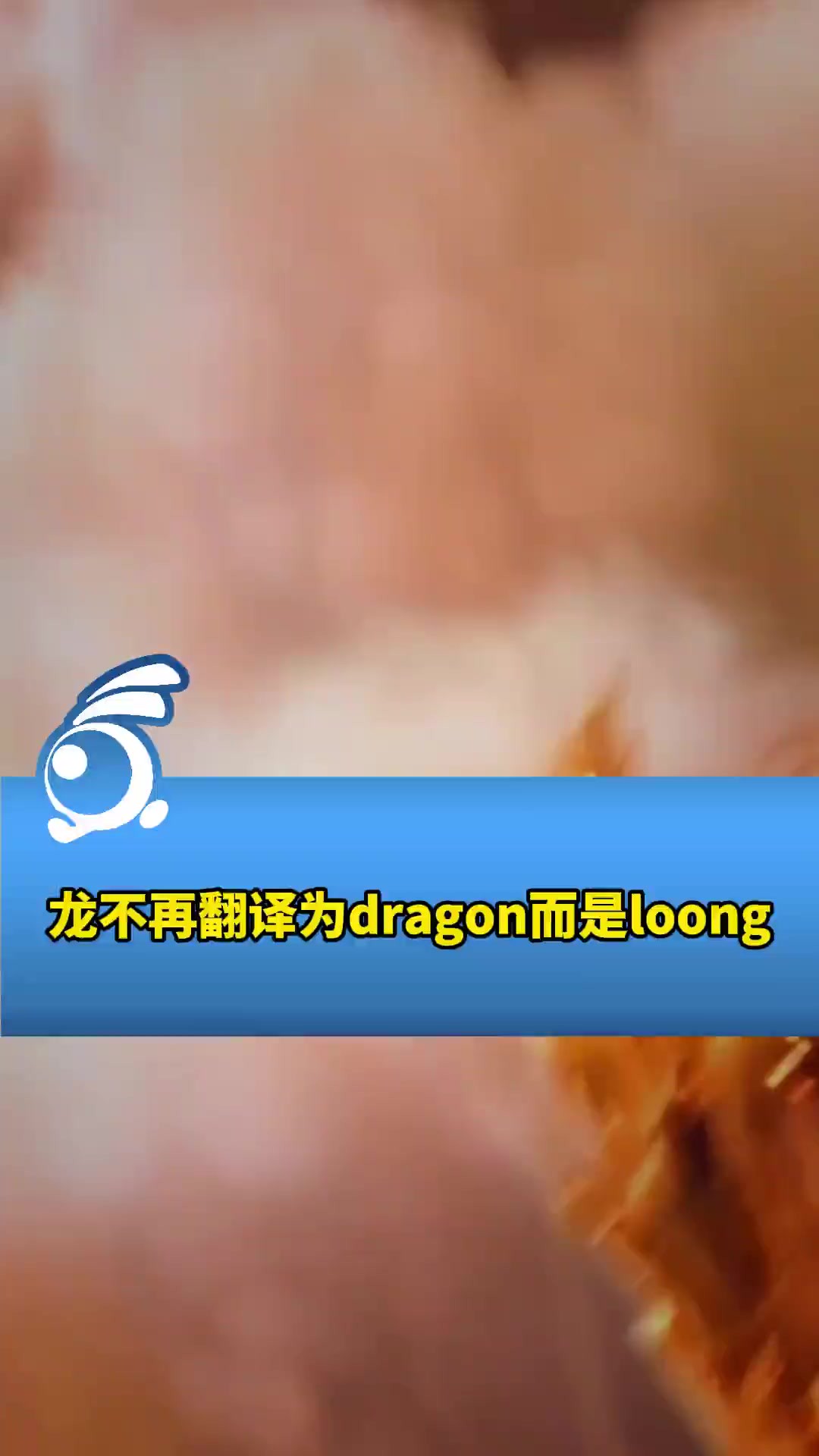 龙不再翻译为dragon而是loong,中国人是loong的传人,而不是dragon的传人