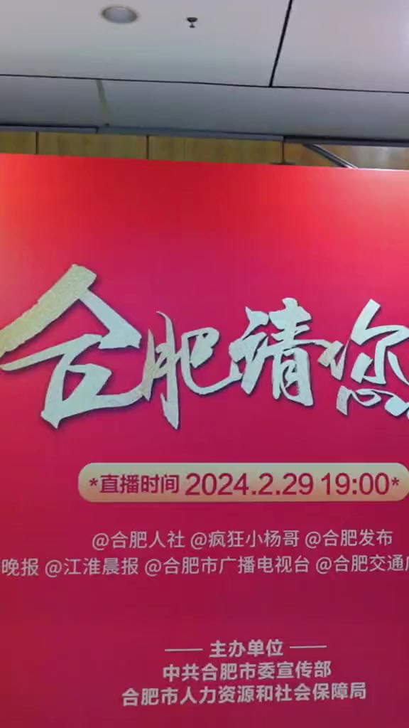 【网红达人企业老总为合肥直播带岗】 2月29日晚7时,由中共合肥市委宣传部、合肥市人社局主办的重点企业直播带岗专场活动如约而至.知名网络达人“...