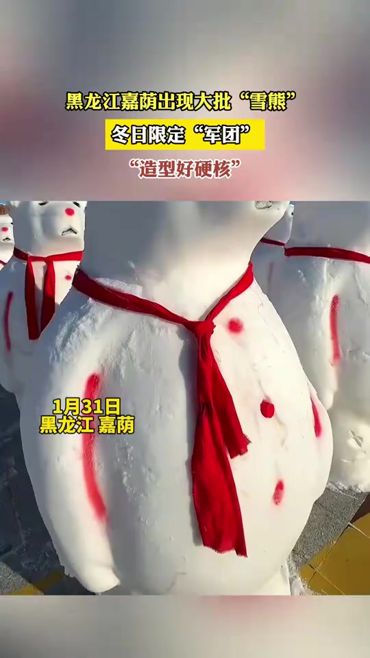 黑龙江嘉荫出现大批“雪熊”