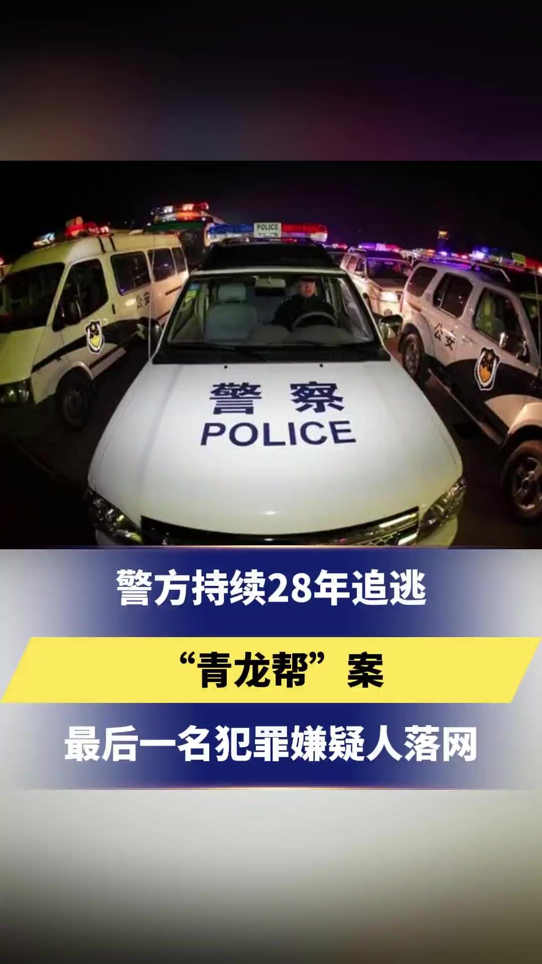 警方持续28年追逃,“青龙帮”案最后一名犯罪嫌疑人落网