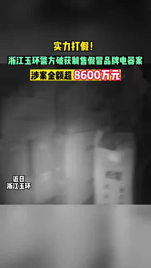 实力打假 浙江玉环警方破获制售假冒品牌电器案 涉案金额超8600万元