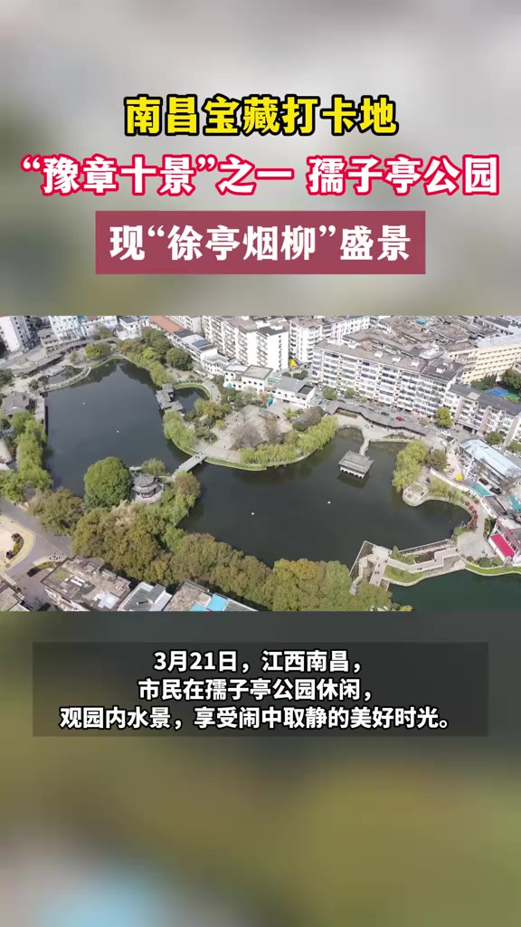 南昌宝藏打卡地 “豫章十景”之一 孺子亭公园现“徐亭烟柳”盛景