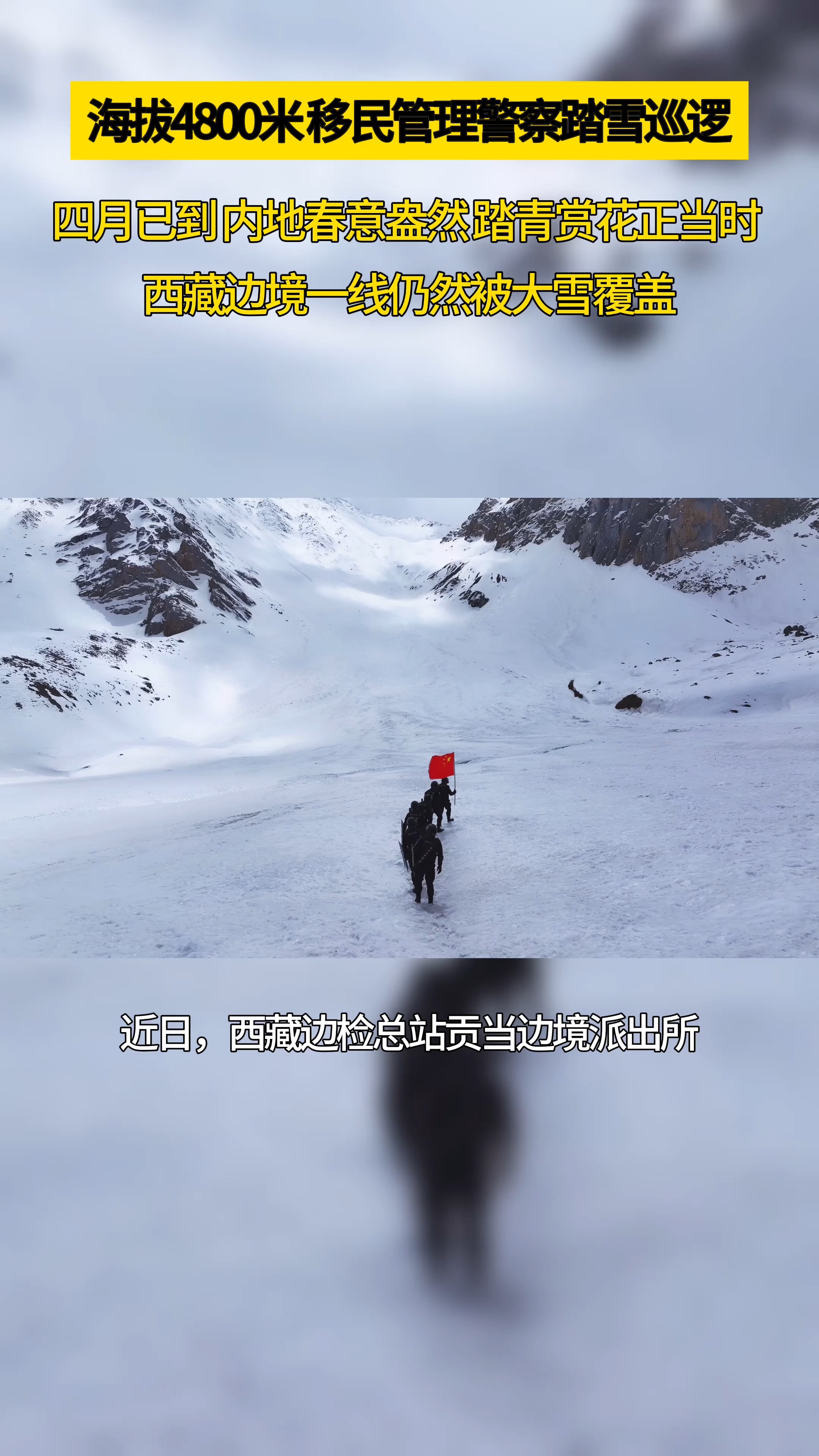 我们徜徉在春天的阳光里,是因为有他们巡逻在大雪纷飞……