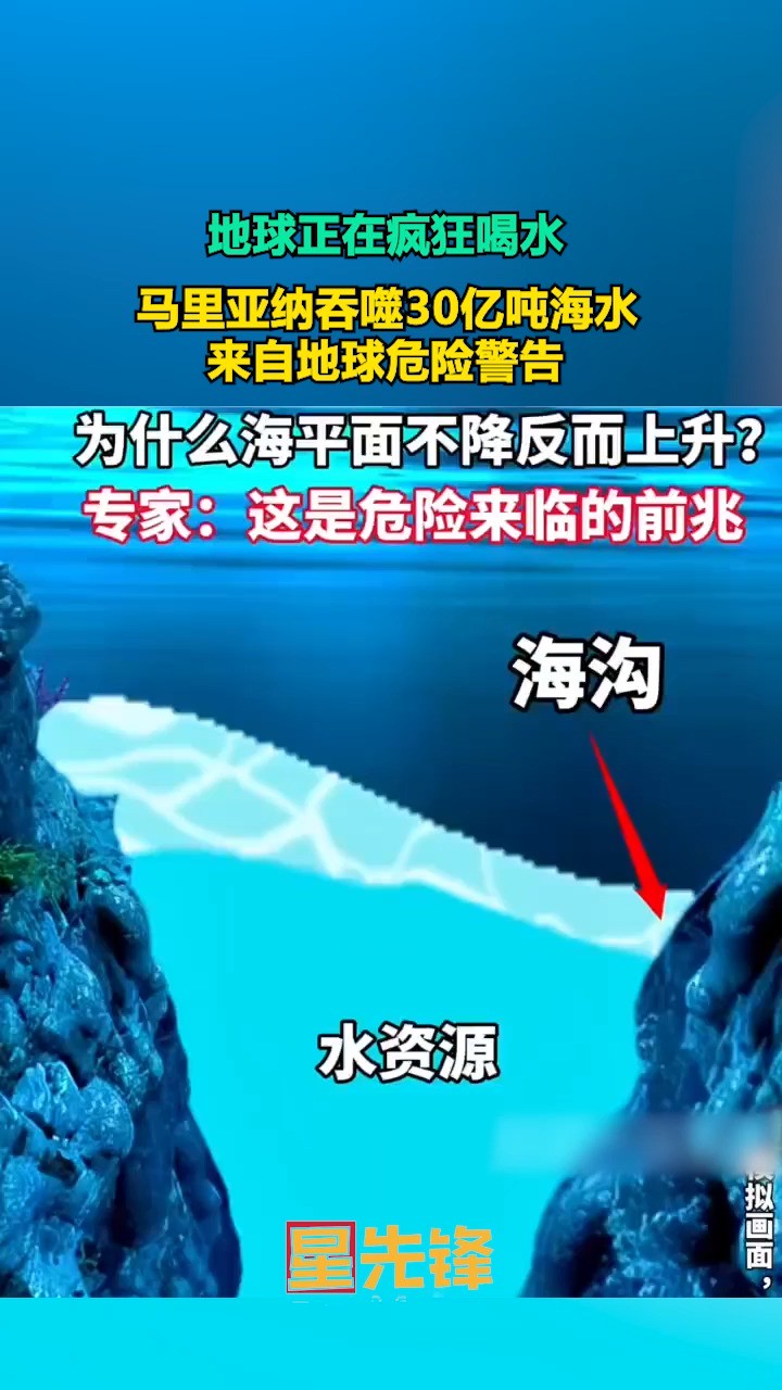 地球正在疯狂喝水,马里亚纳吞噬30亿吨海水,来自地球危险警告