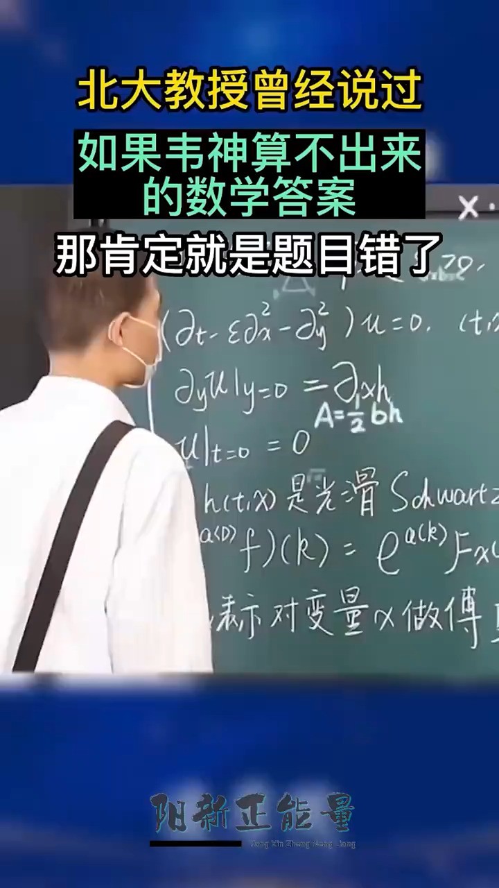 真的不愧为数学全才,为国争光