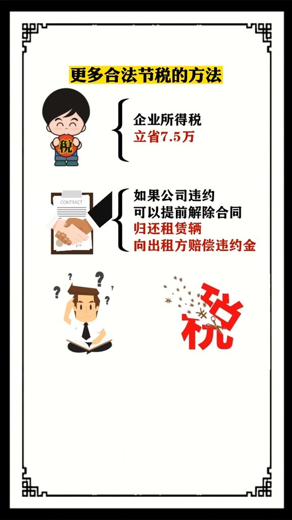 如果你有一辆百万豪车,赶紧签一份租赁合同老板思维思维决定财富商业思维税务筹划