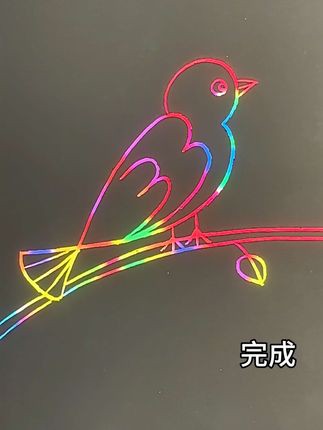 3个3画小鸟#简笔画