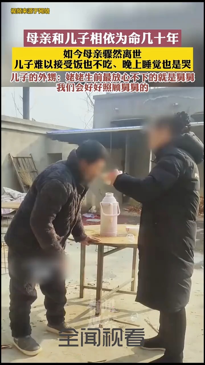 母亲和儿子相依为命几十年如今母亲骤然离世