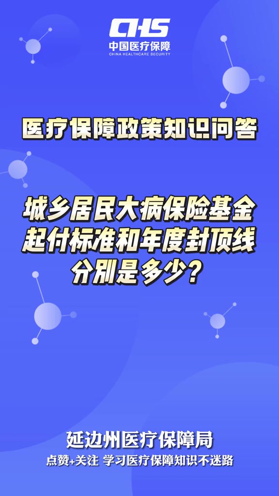 【医疗保障政策知识问答】城乡居民大病保险基金起付标准和年度封顶线分别是多少?