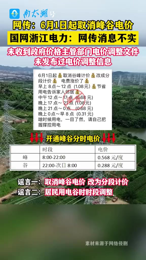 取消峰谷电价?电费涨价?网传消息不实!(制作:小志)