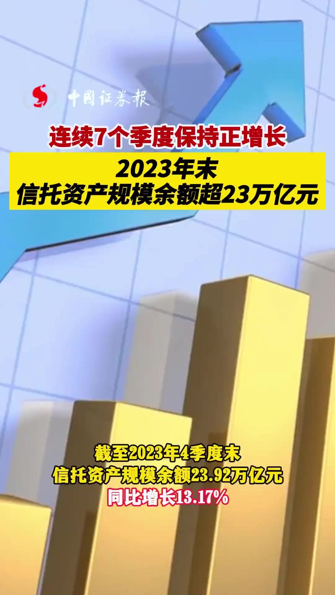 连续7个季度保持正增长!2023年末信托资产规模余额超23万亿元