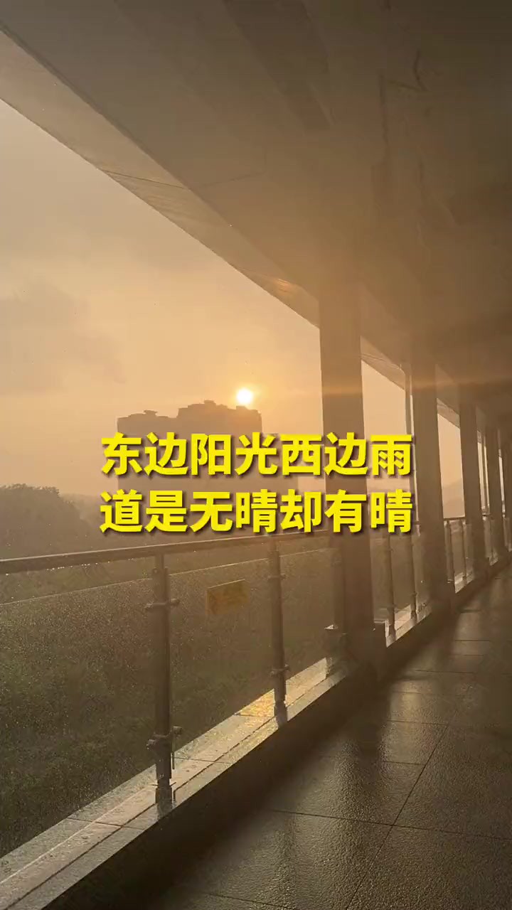 东边阳光西边雨 道是无晴却有晴 (记者:周梓颜)