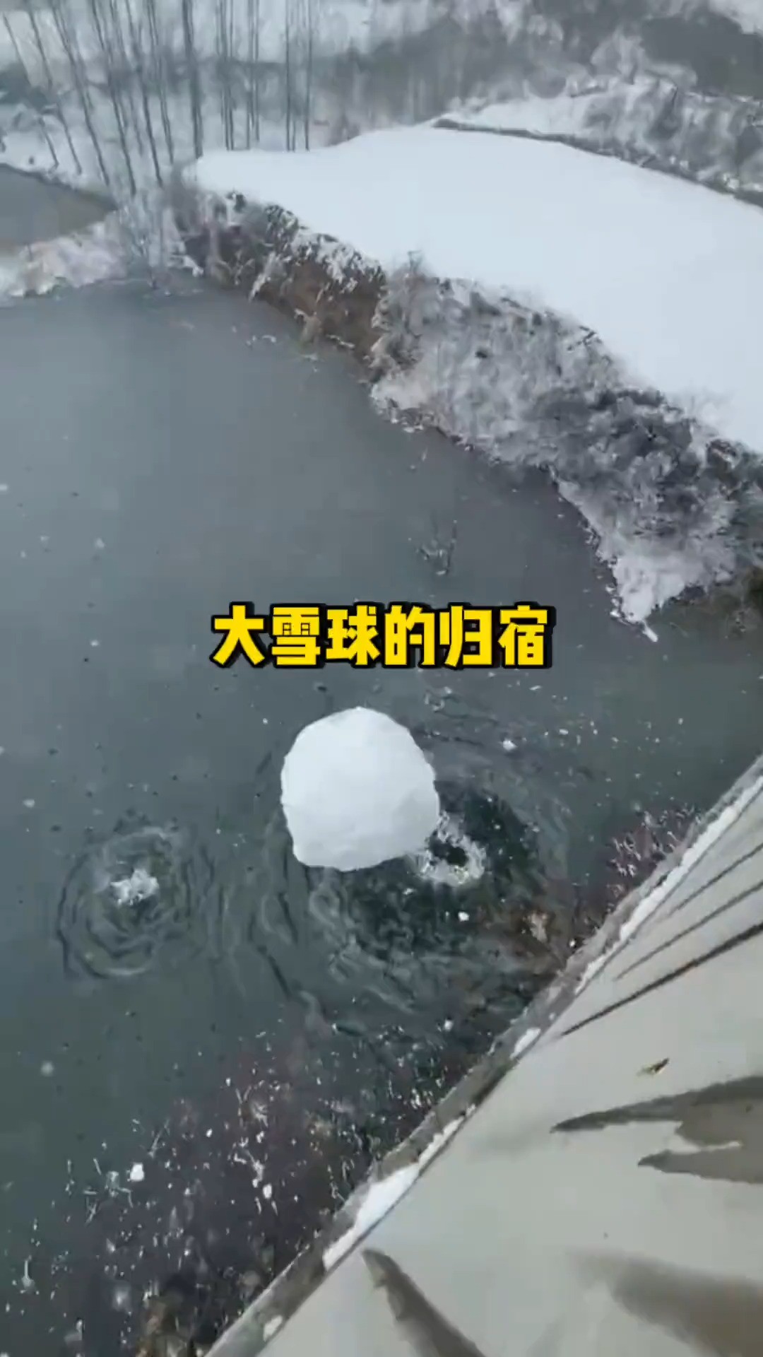 把大雪球推下去