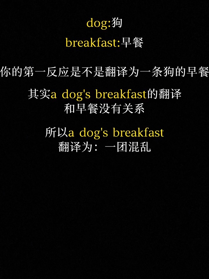 a dog's breakfast是什么意思? #学习 #每天学习英语一点点#求一个神评加持