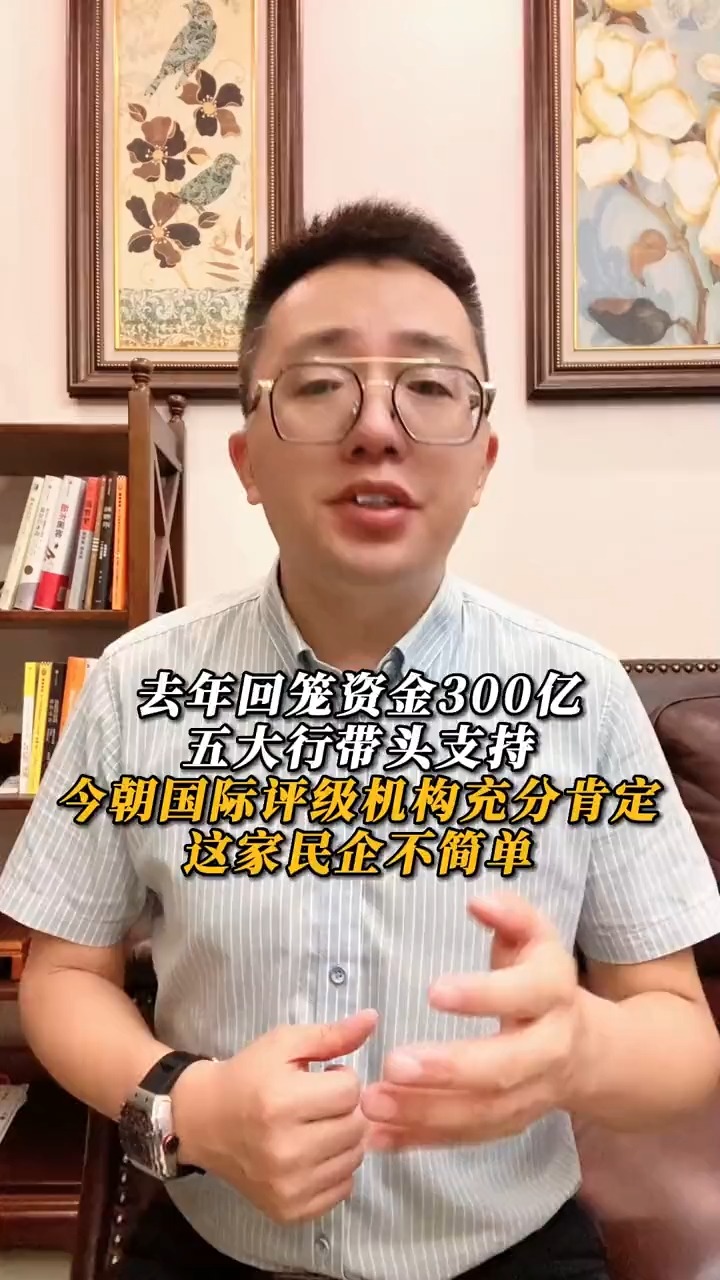 去年回笼资金300亿,五大行带头支持 今朝国际评级机构充分肯定 这家民企不简单#财经 #复星国际#神评即是标题