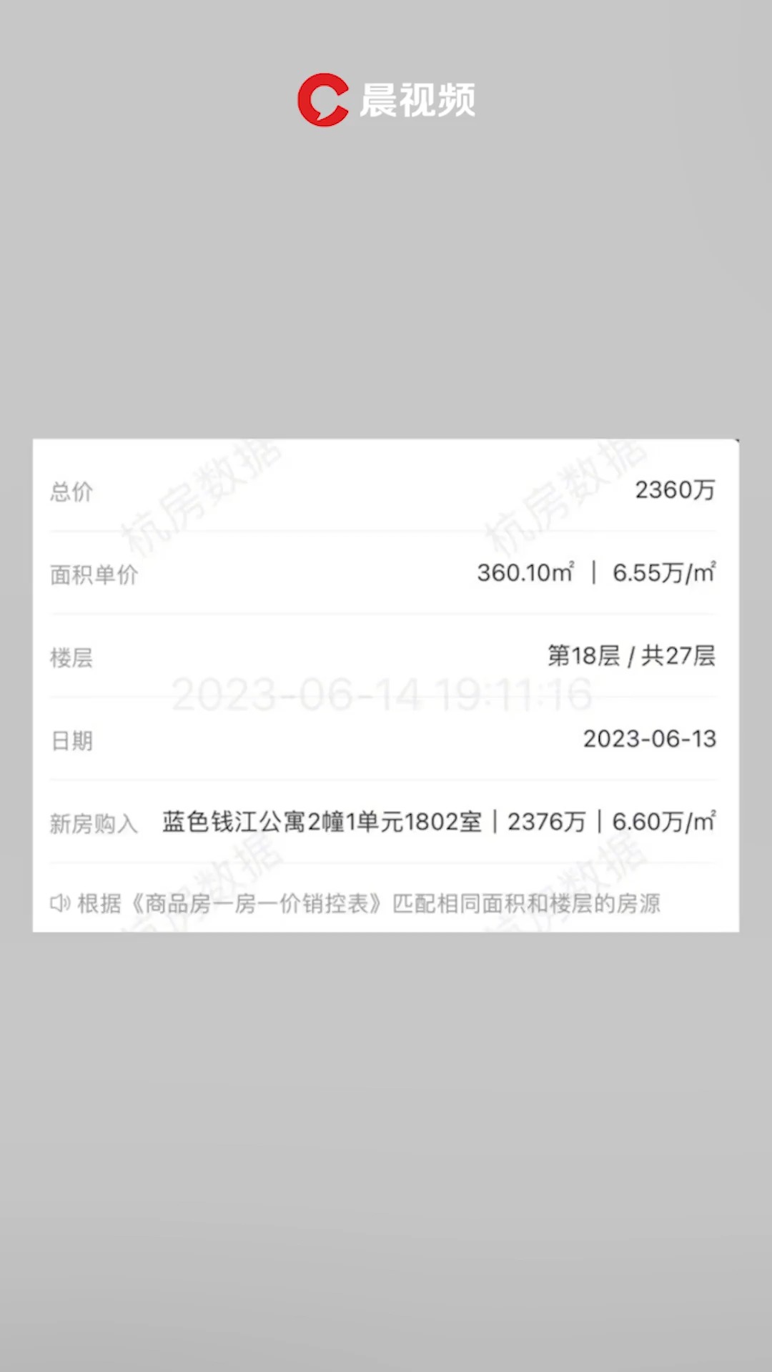 2360万元!“蓝色钱江保姆纵火案”涉案房源网签了