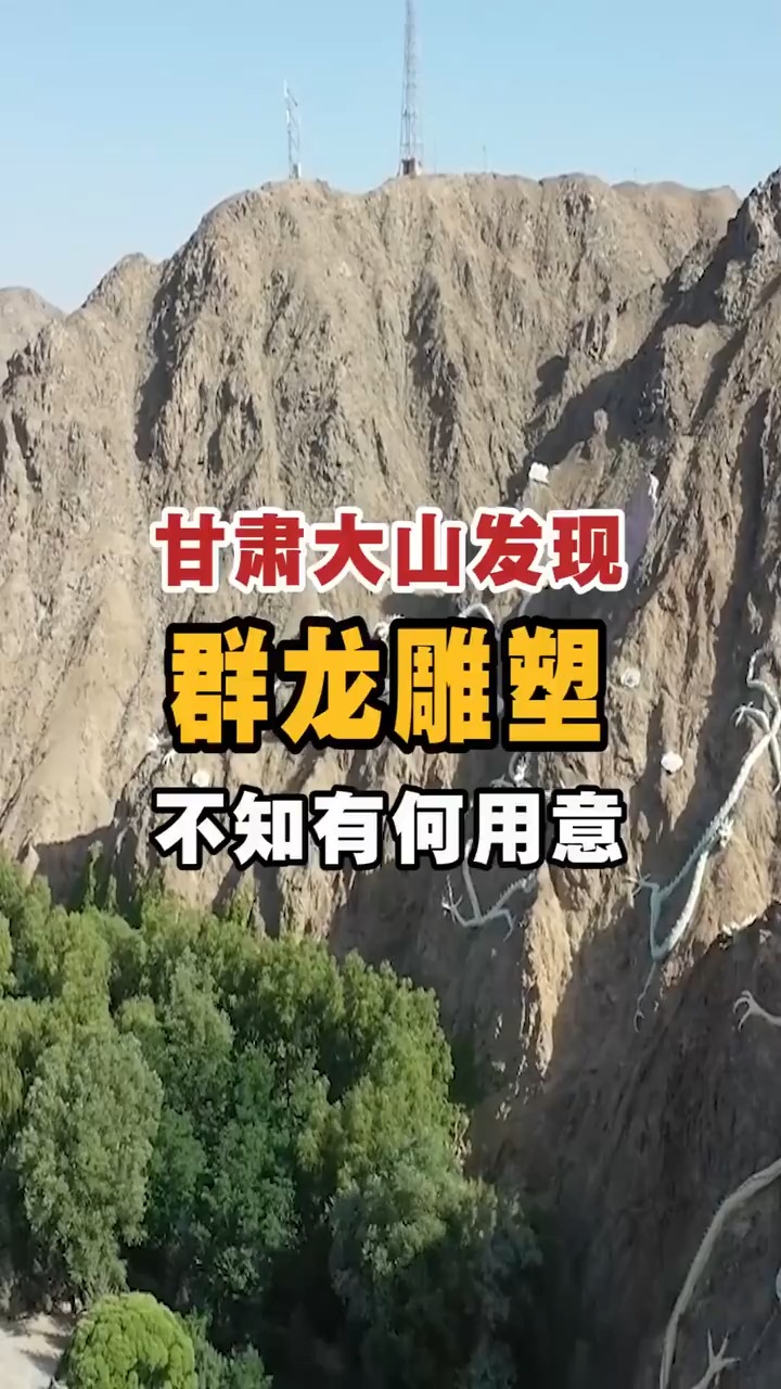 甘肃大山发现,群龙雕塑,不知有何用意